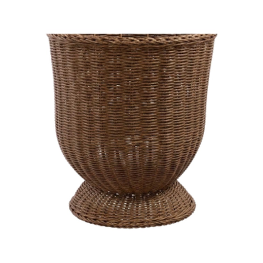 Wicker Pedestal Planter