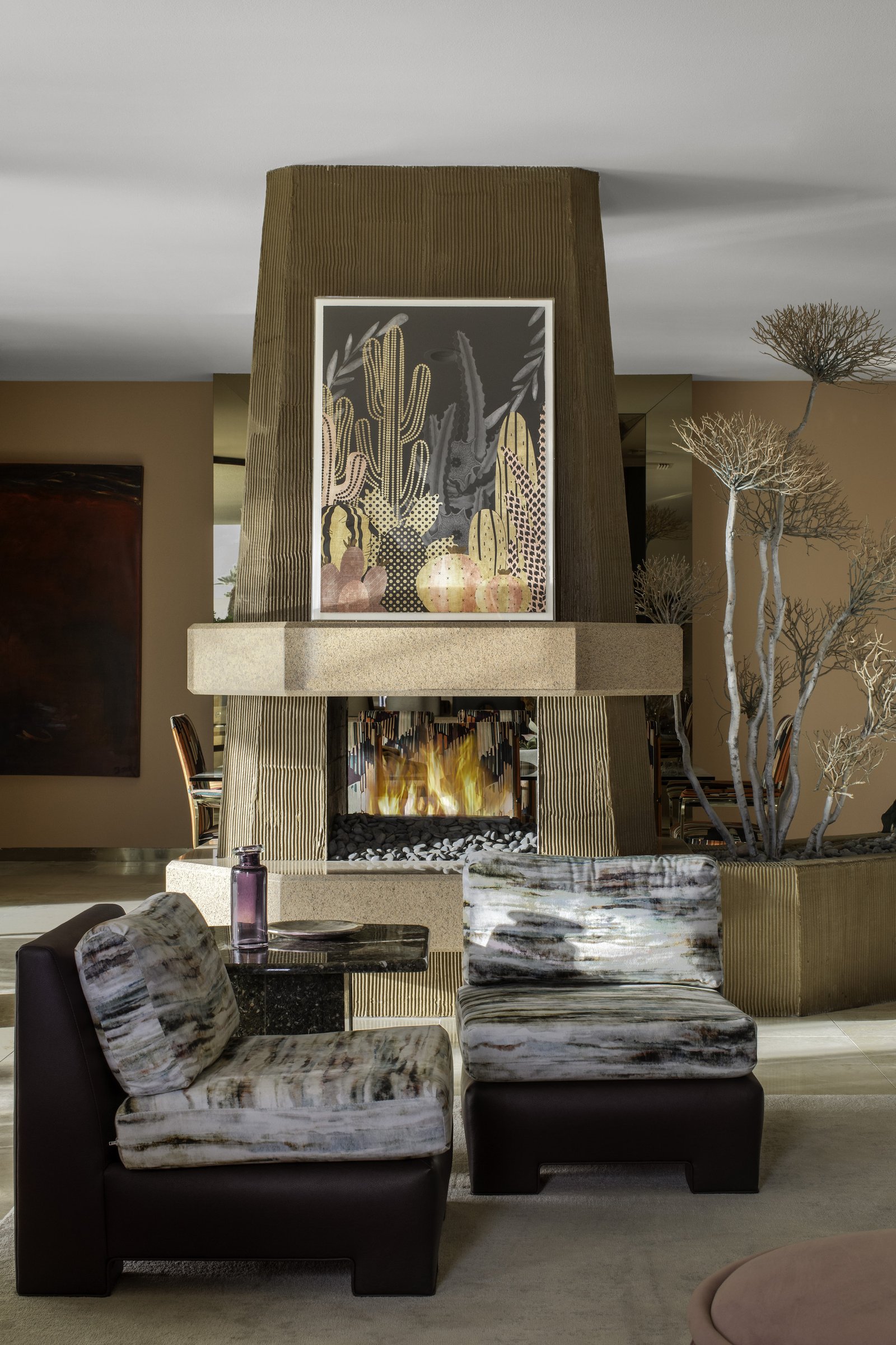 Fireplace and Living Room, Steve Chase Residence