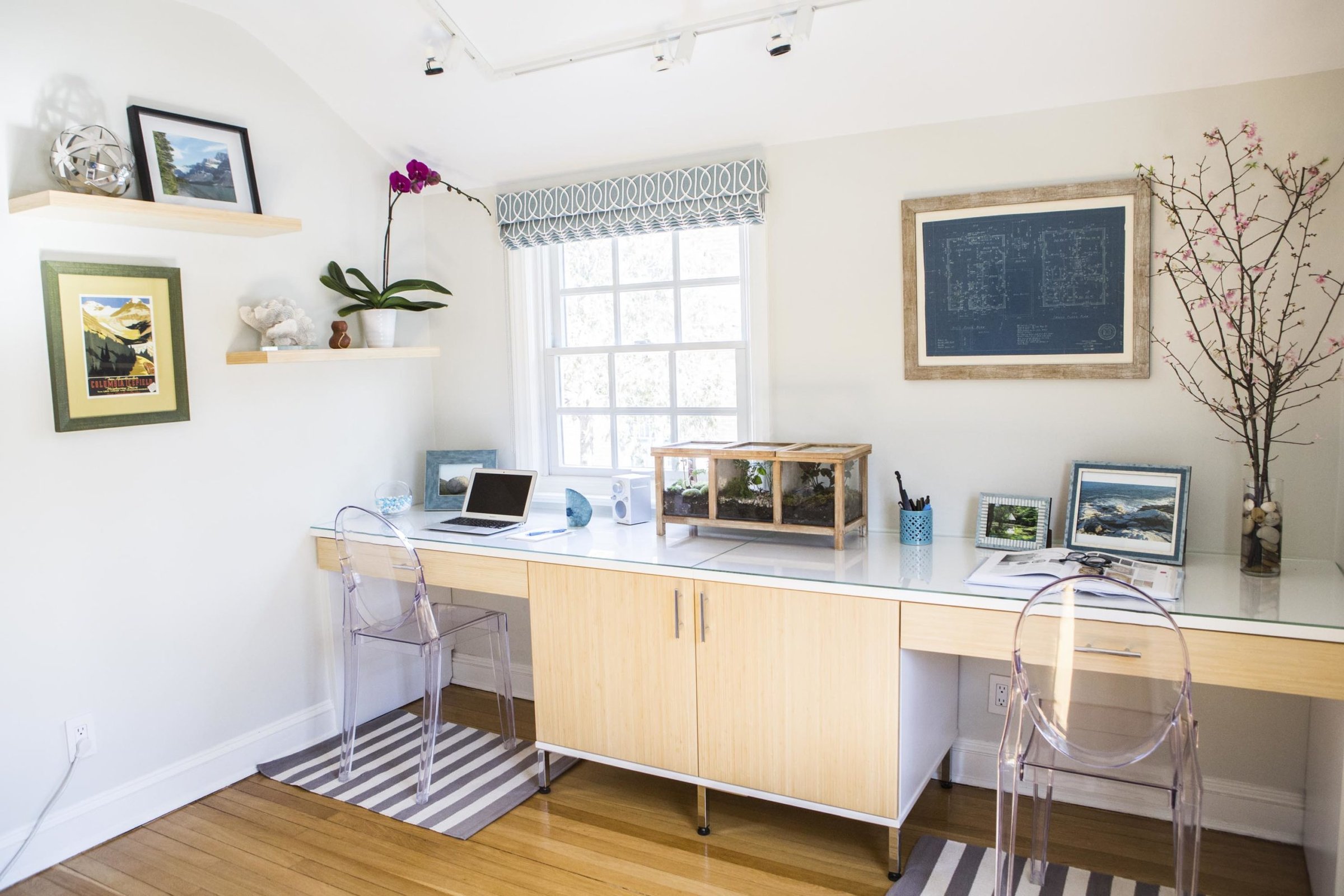 Home Office with Custom Built-In Desks