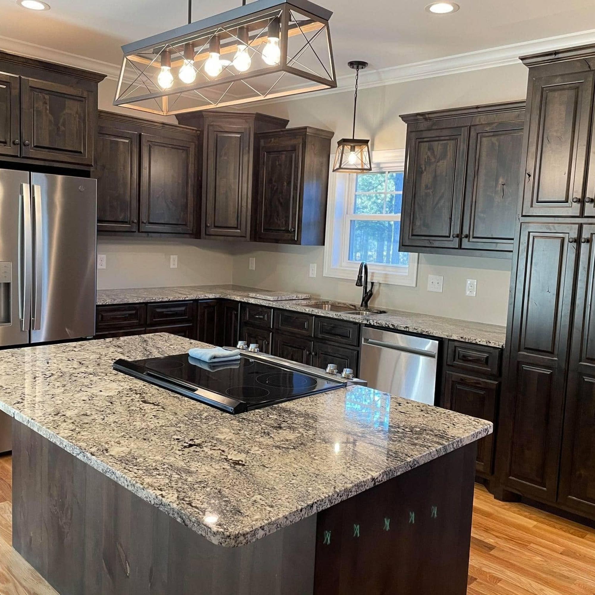 Stained Kitchen with Island