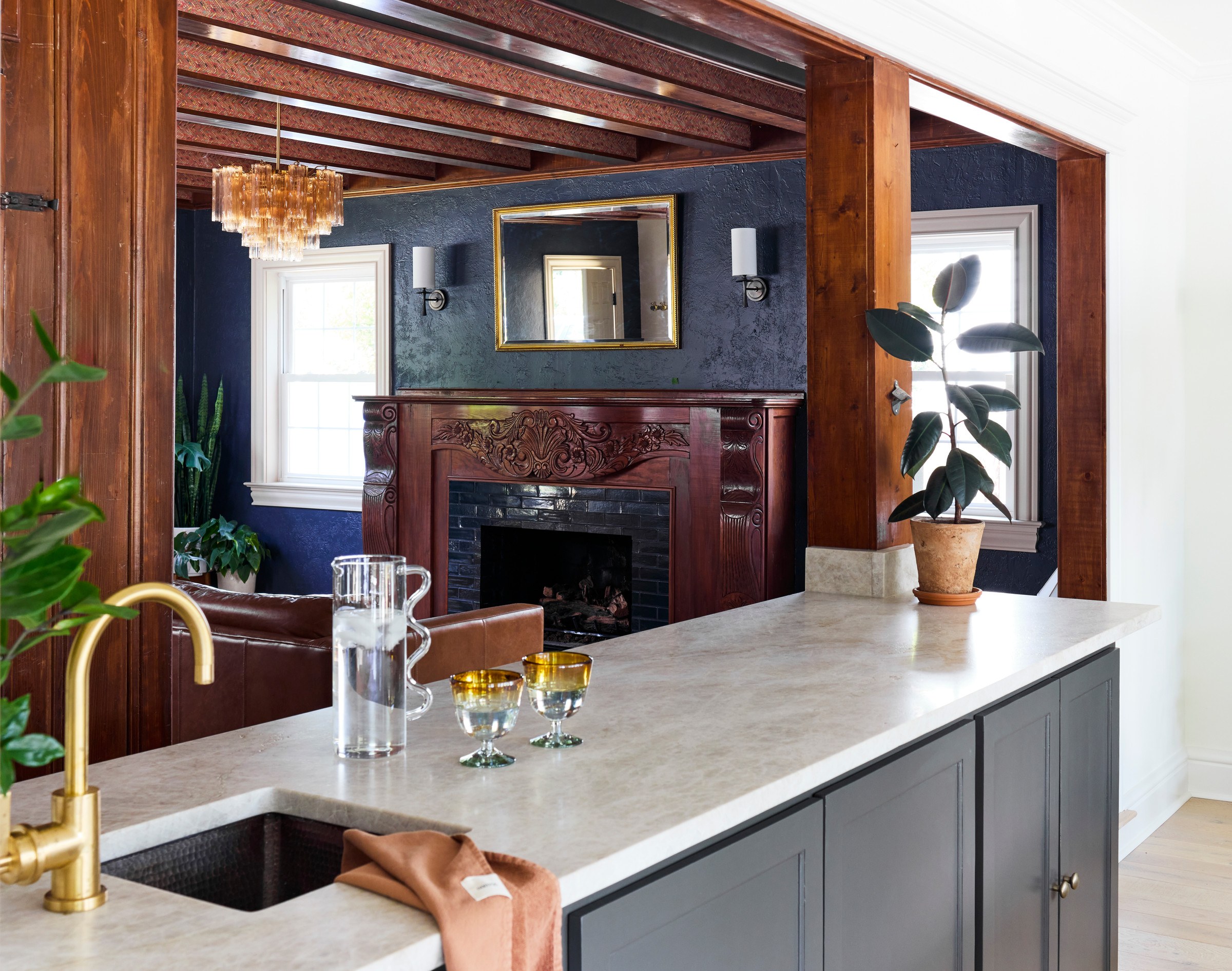 Kitchen Island, Coastal Cottage