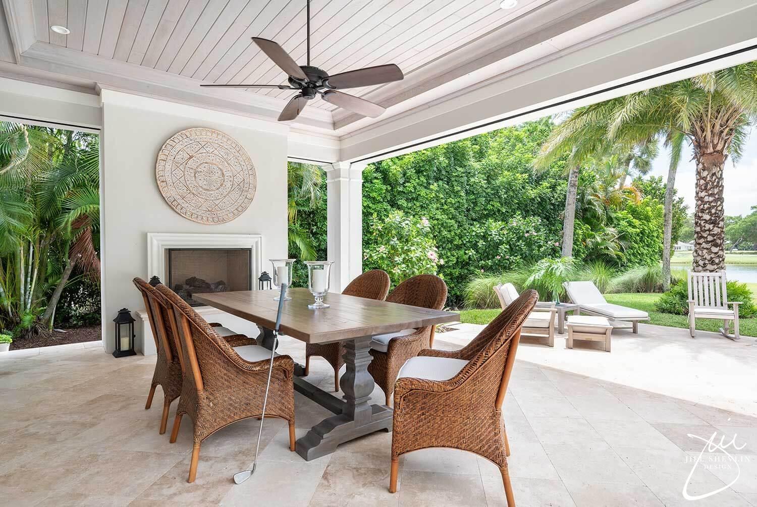 Outdoor Dining Loggia, John's Island New Construction Home