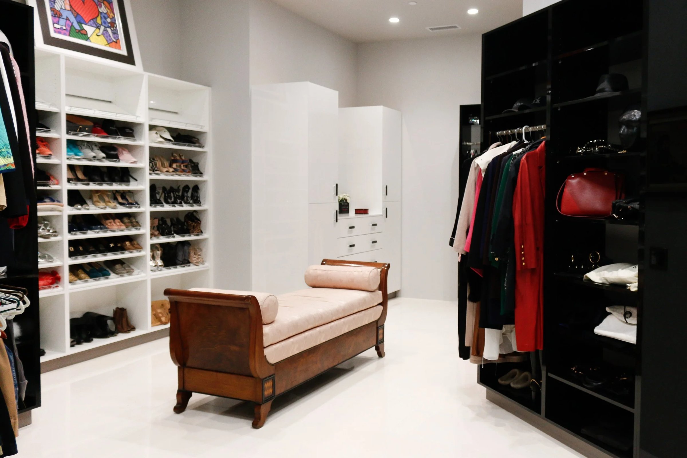 Walk In Closet with Shoe Wall