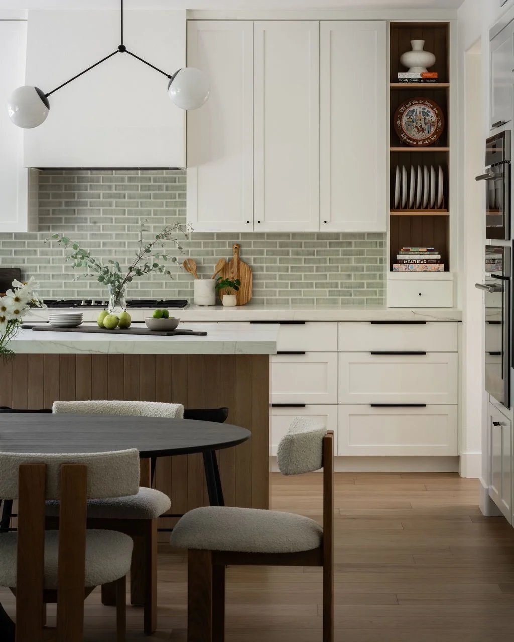 Painted Kitchen with Tile Backsplash