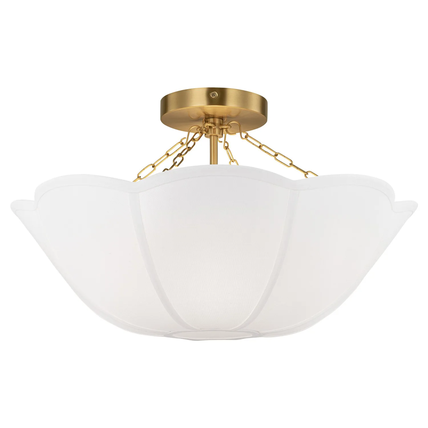 Stassi Scalloped Semi-Flush Light