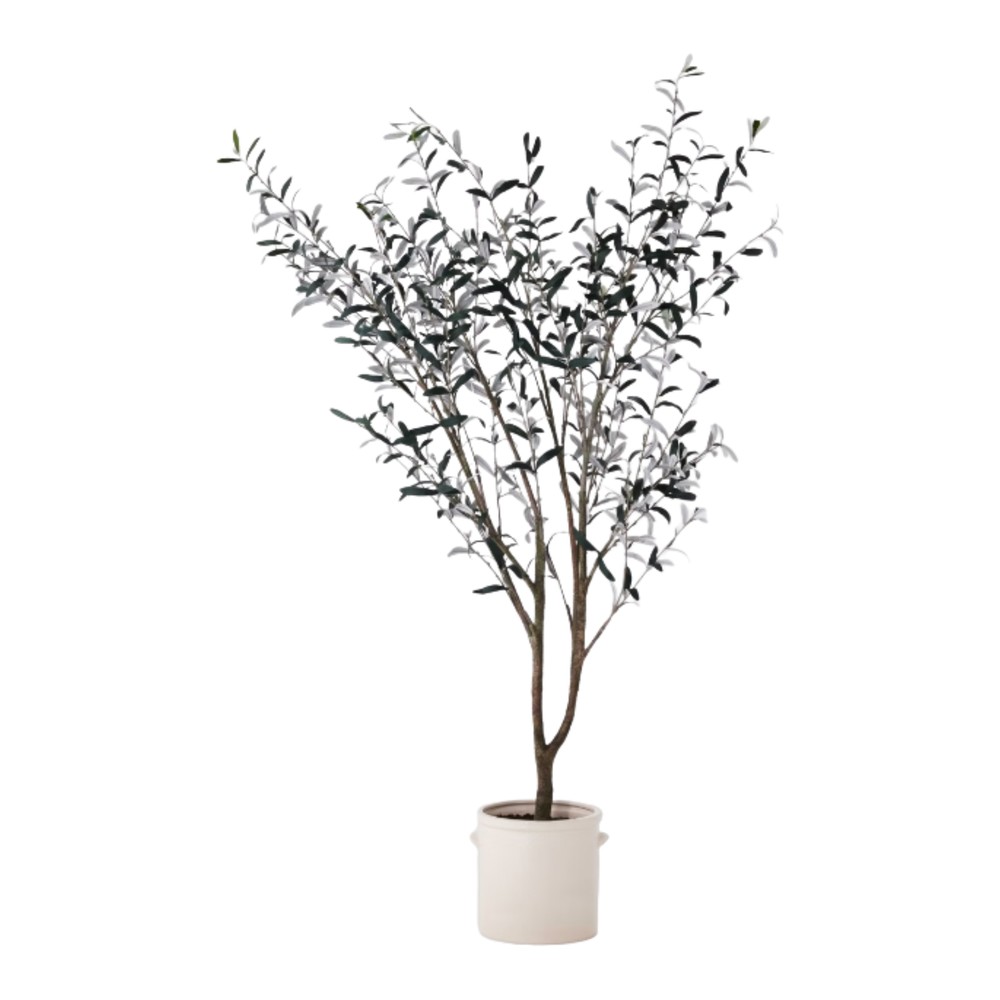 Faux Olive Tree in Ceramic Pot