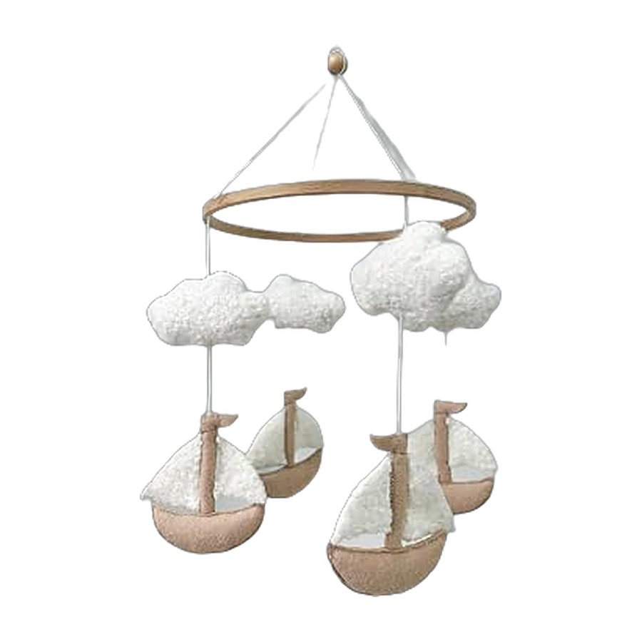 Sailboat & Cloud Crib Mobile
