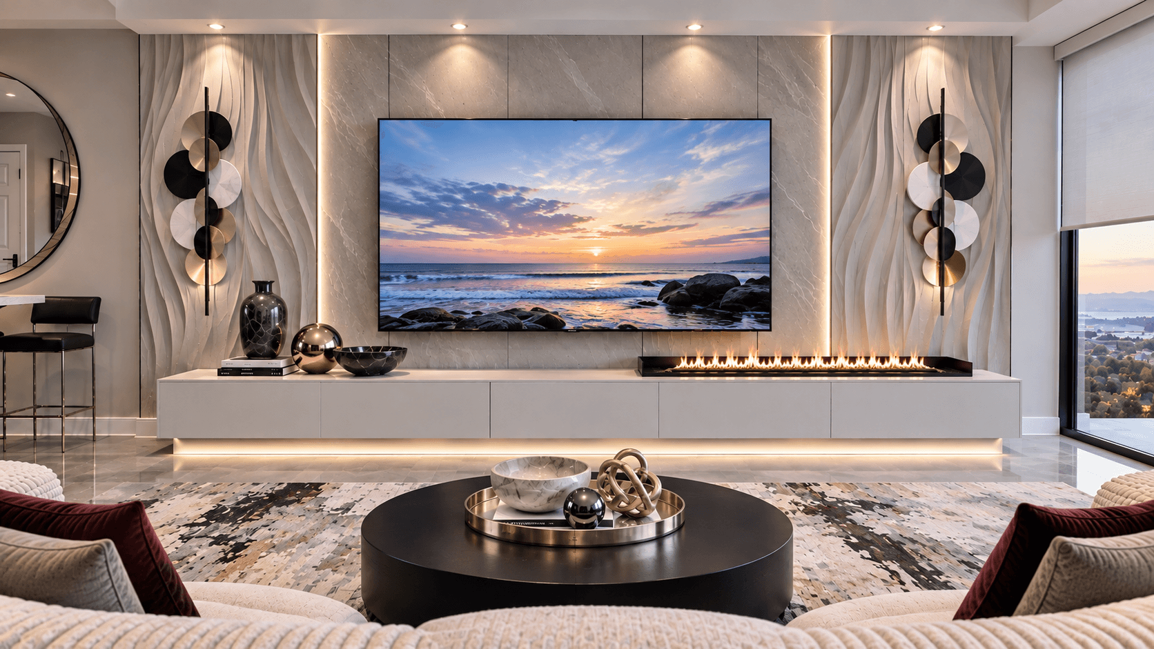 Living room media wall
