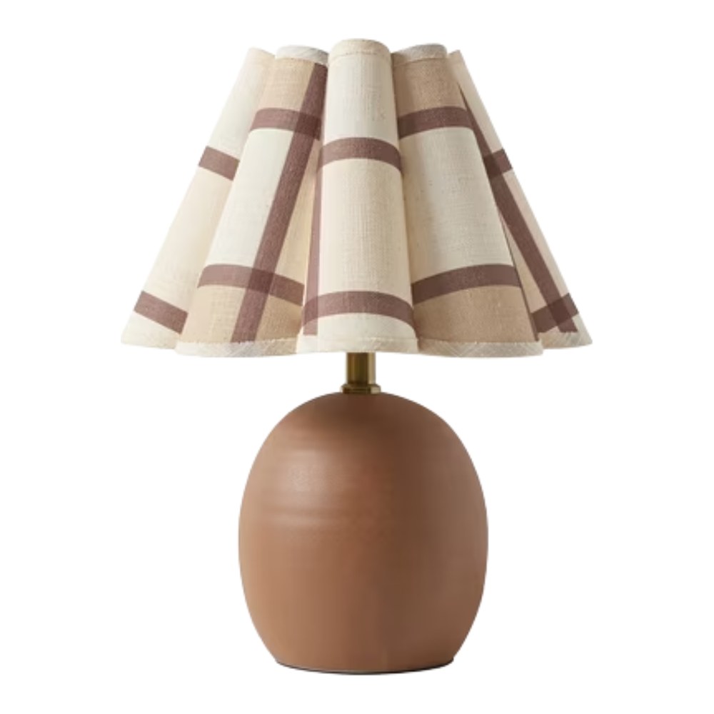 Plaid Shade Table Lamp