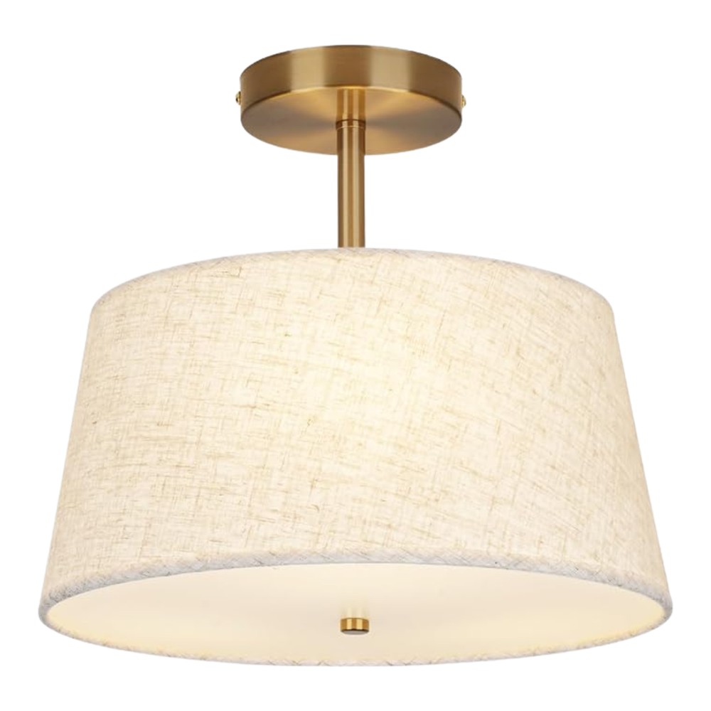Cone Drum Semi-Flush Ceiling Light