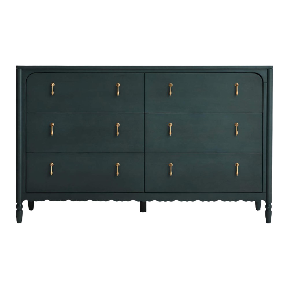 Beatrix 55" 6-Drawer Dresser, Balsam Green