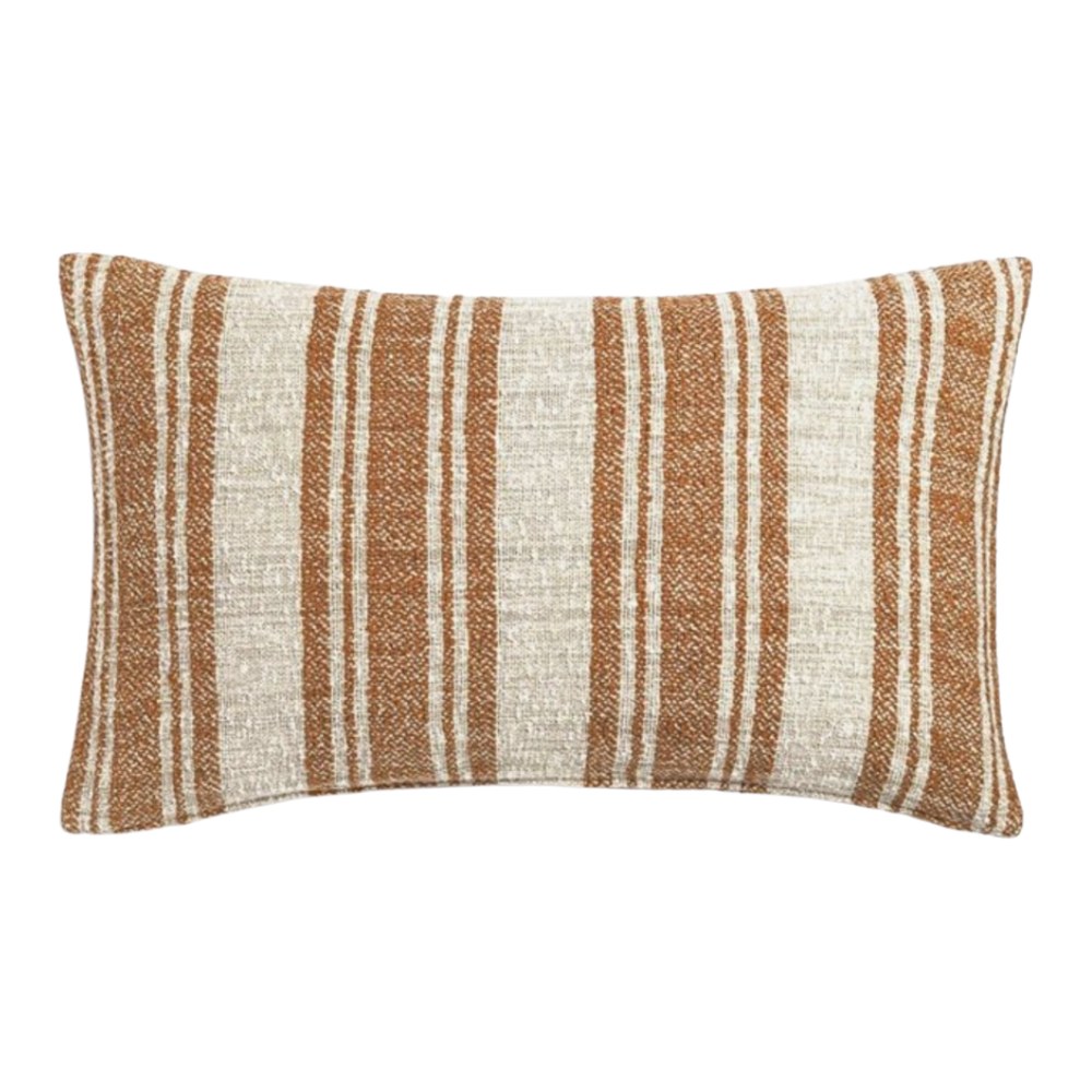 Desert Rust Stripe Lumbar Pillow
