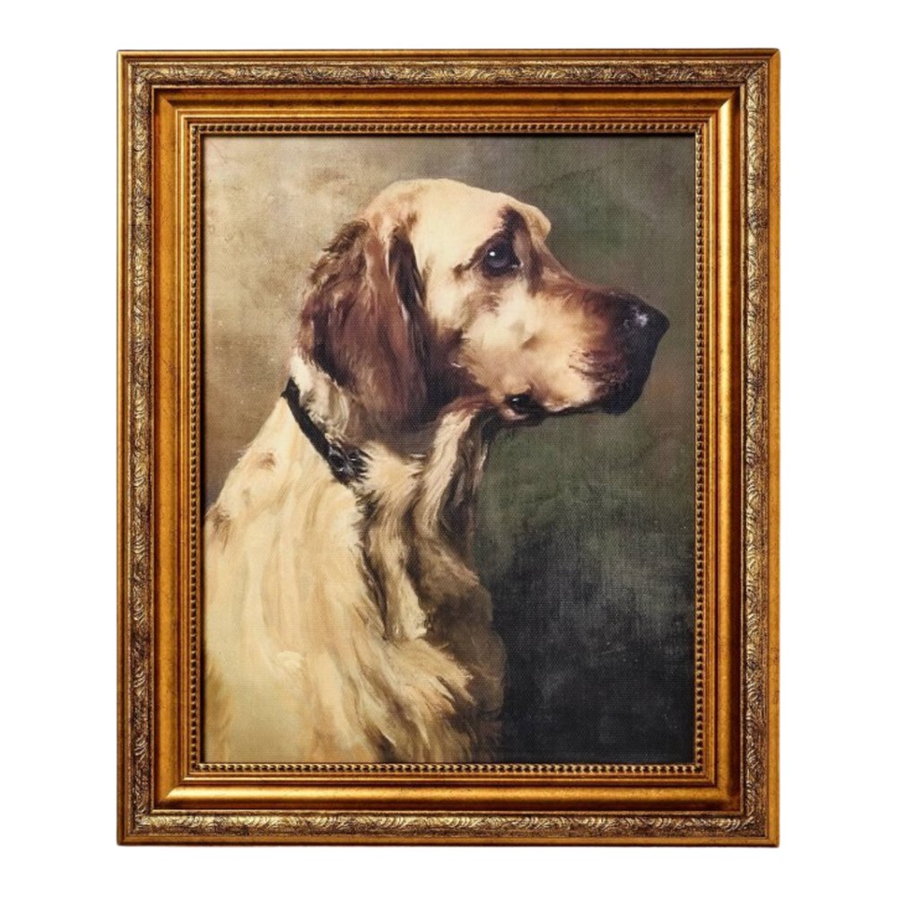 Dog Wall Art, Gold