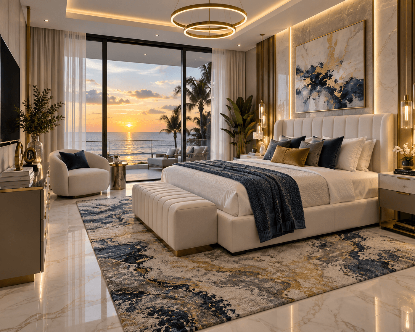 Primary suite with water views